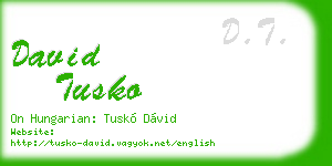 david tusko business card